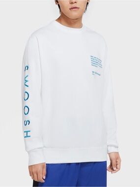 Nike NSW Swoosh Embroidered Crewneck Sweatshirt Sz S